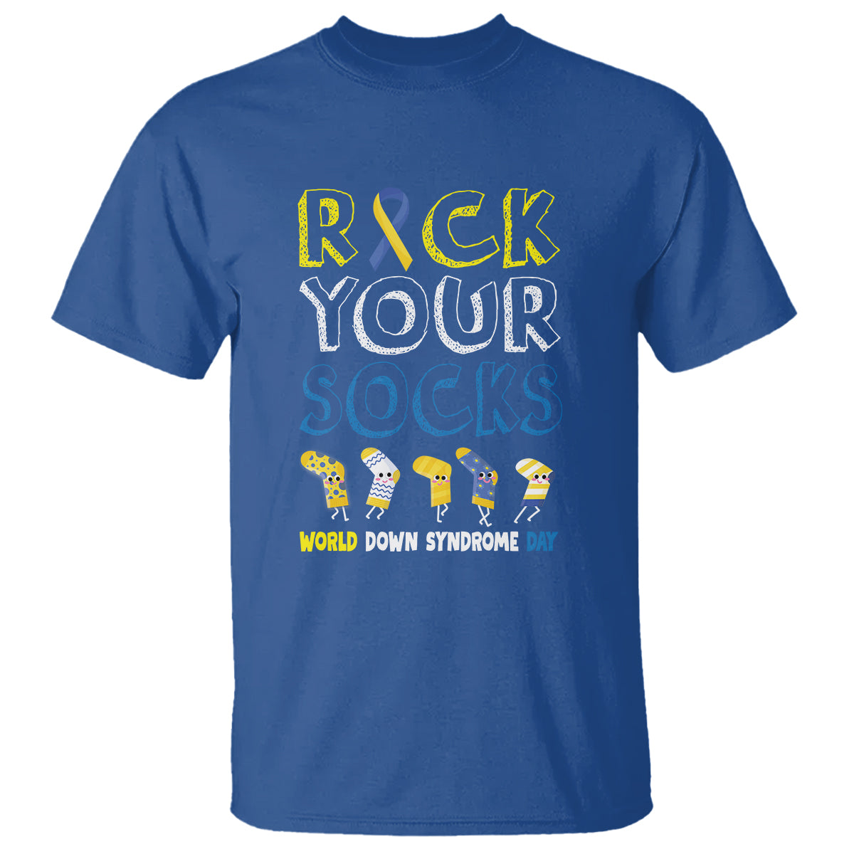 World Down Syndrome Day Rock Your Sock T Shirt - Wonder Print Shop