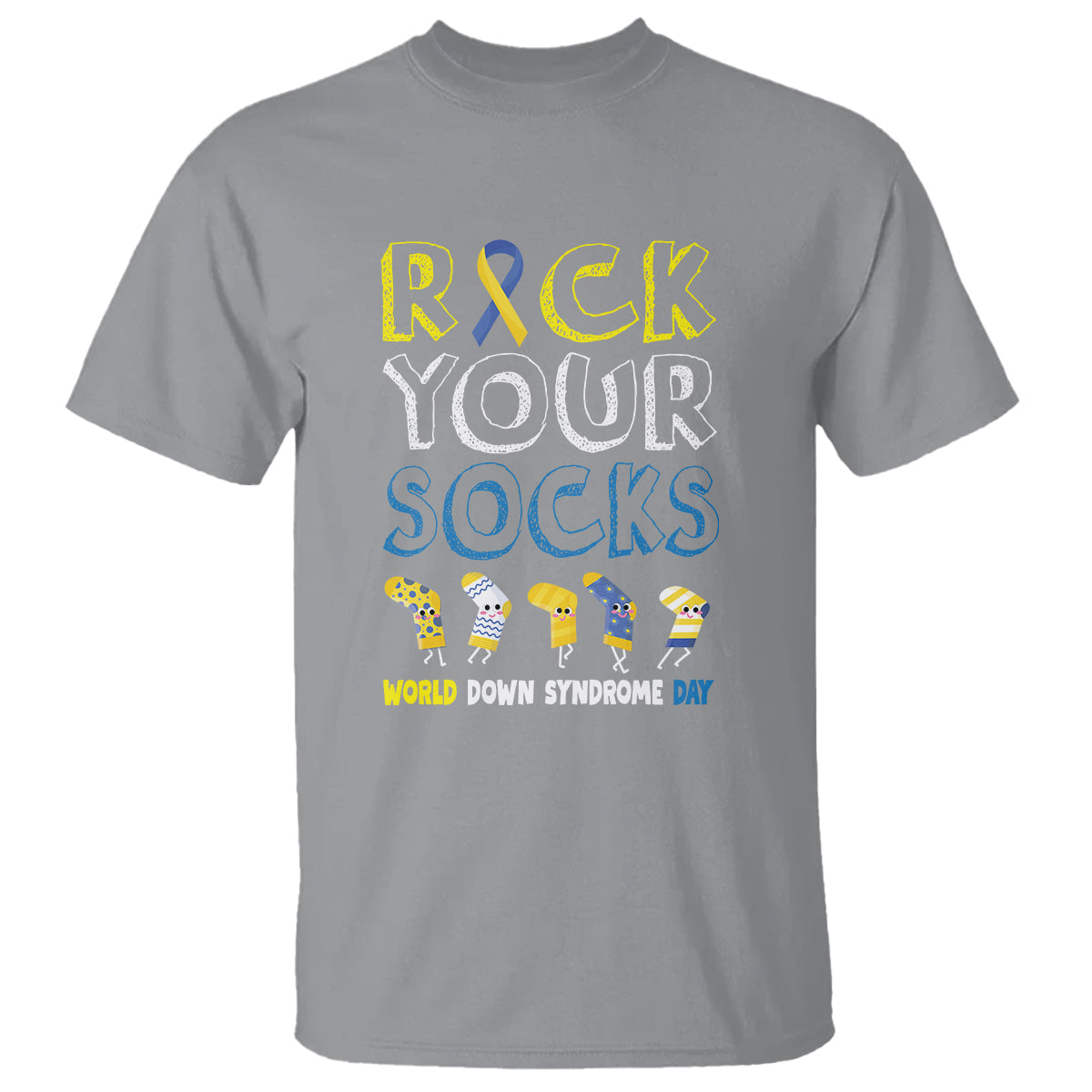 World Down Syndrome Day Rock Your Sock T Shirt - Wonder Print Shop