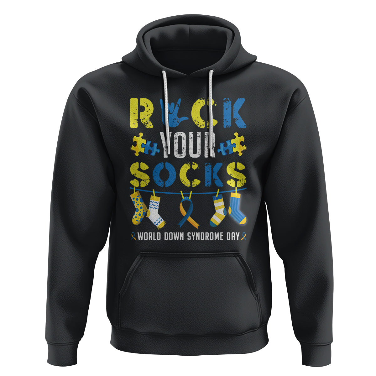 Down Syndrome Day Funny Rock Your Sock Hoodie - Wonder Print Shop