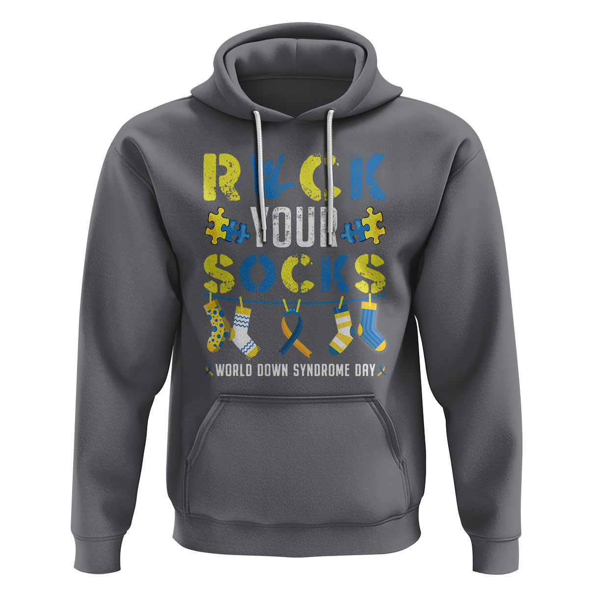 Down Syndrome Day Funny Rock Your Sock Hoodie - Wonder Print Shop