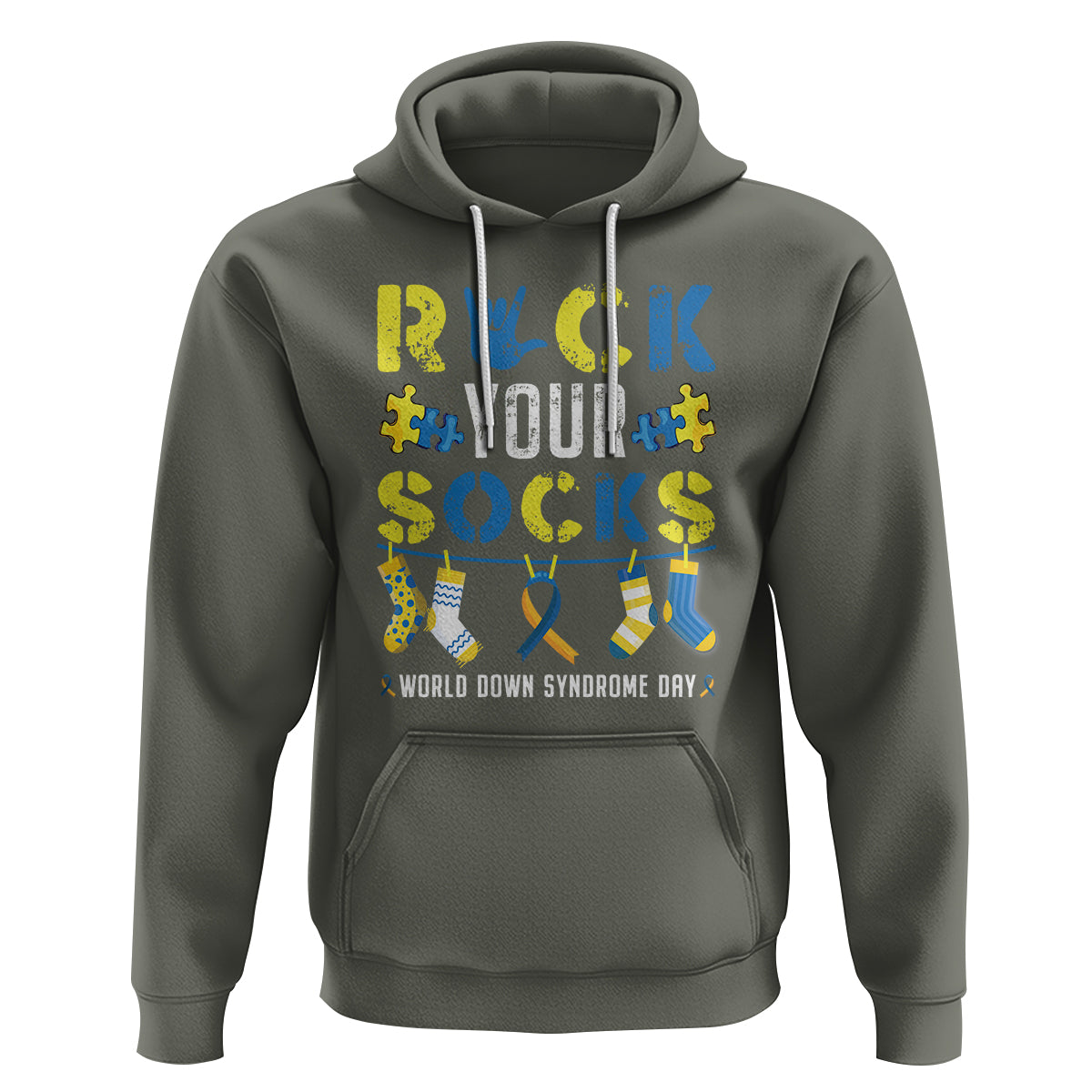 Down Syndrome Day Funny Rock Your Sock Hoodie - Wonder Print Shop