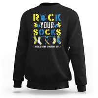 Down Syndrome Day Funny Rock Your Sock Sweatshirt - Wonder Print Shop