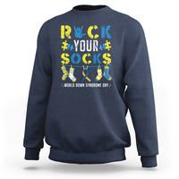 Down Syndrome Day Funny Rock Your Sock Sweatshirt - Wonder Print Shop