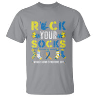 Down Syndrome Day Funny Rock Your Sock T Shirt - Wonder Print Shop