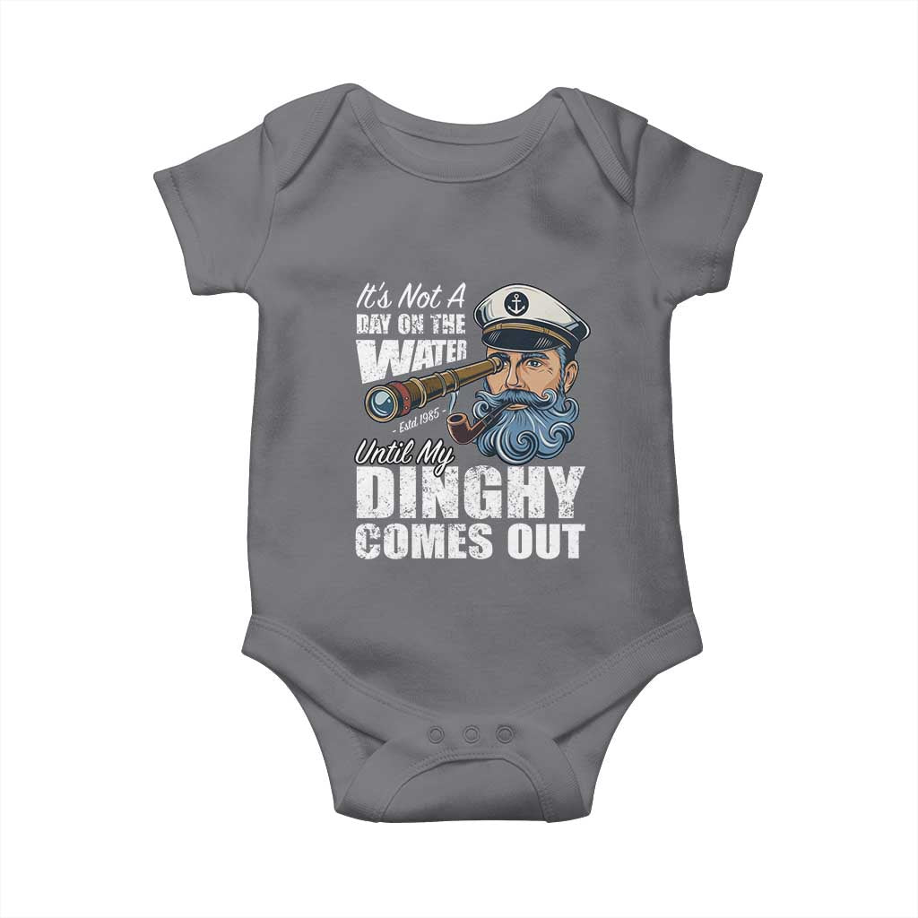 Funny Adult Joke Boat Captain Baby Onesie It's Not A Day On The Lake Until My Dinghy Comes Out