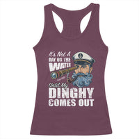 Funny Adult Joke Boat Captain Racerback Tank Top It's Not A Day On The Lake Until My Dinghy Comes Out