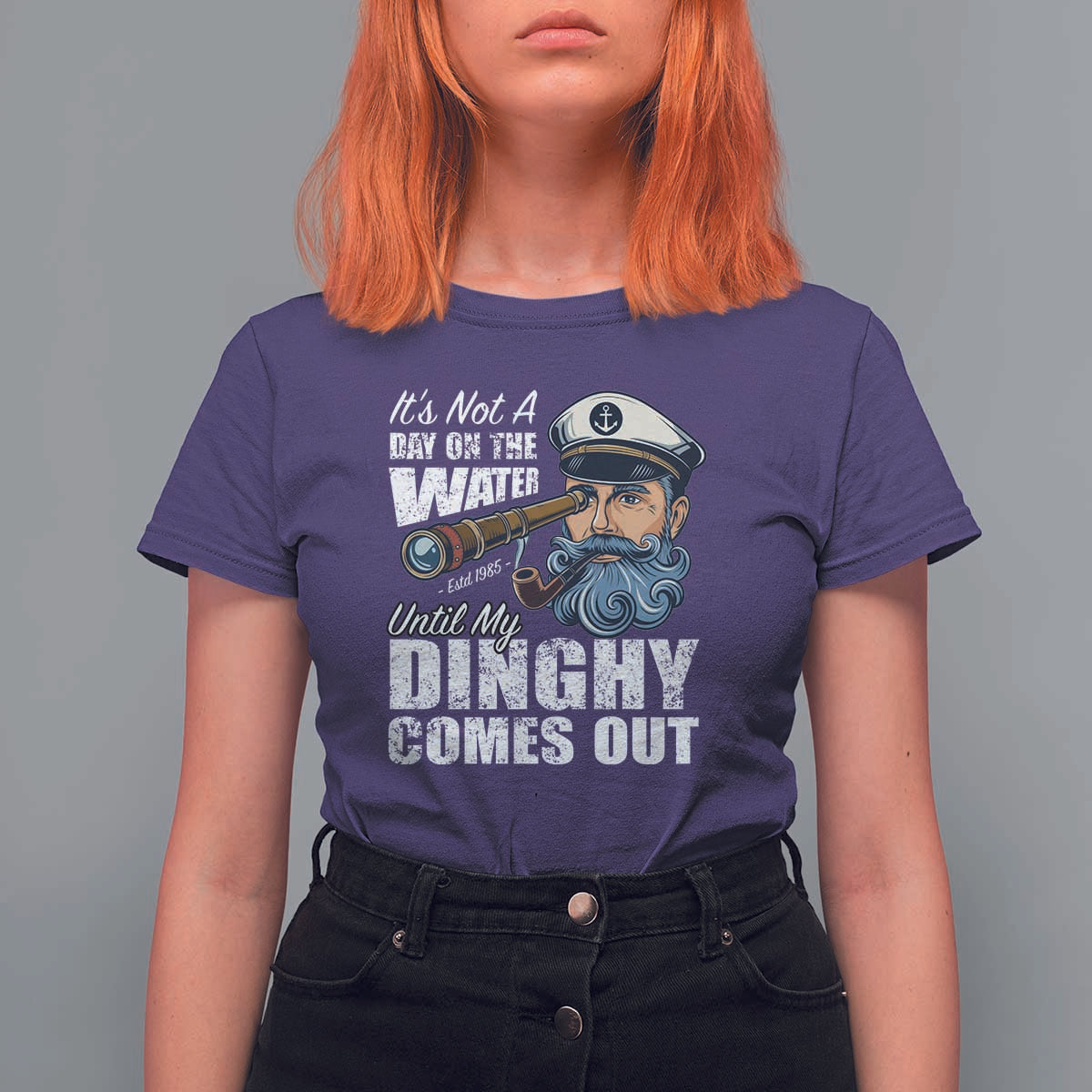 Funny Adult Joke Boat Captain T Shirt For Women It's Not A Day On The Lake Until My Dinghy Comes Out