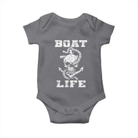 Boat Life Baby Onesie Funny Skull Anchor