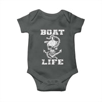 Boat Life Baby Onesie Funny Skull Anchor