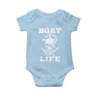 Boat Life Baby Onesie Funny Skull Anchor