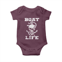 Boat Life Baby Onesie Funny Skull Anchor