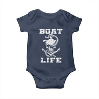 Boat Life Baby Onesie Funny Skull Anchor