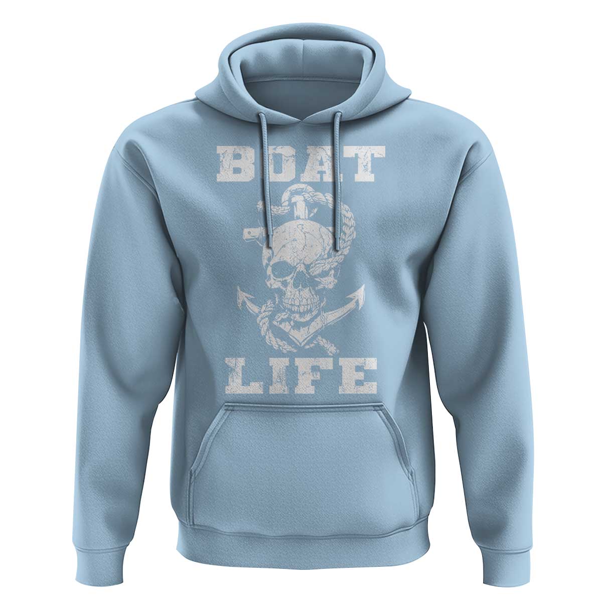 Boat Life Hoodie Funny Skull Anchor