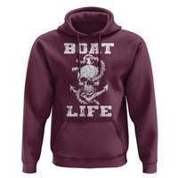 Boat Life Hoodie Funny Skull Anchor