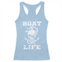 Boat Life Racerback Tank Top Funny Skull Anchor