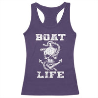 Boat Life Racerback Tank Top Funny Skull Anchor