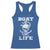 Boat Life Racerback Tank Top Funny Skull Anchor