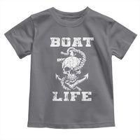Boat Life Toddler T Shirt Funny Skull Anchor