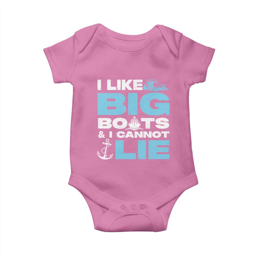 Funny I Like Big Boats and I Cannot Lie Baby Onesie