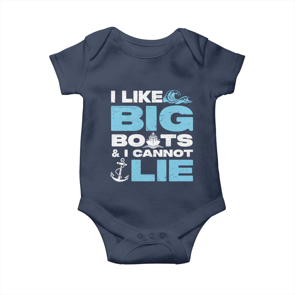 Funny I Like Big Boats and I Cannot Lie Baby Onesie