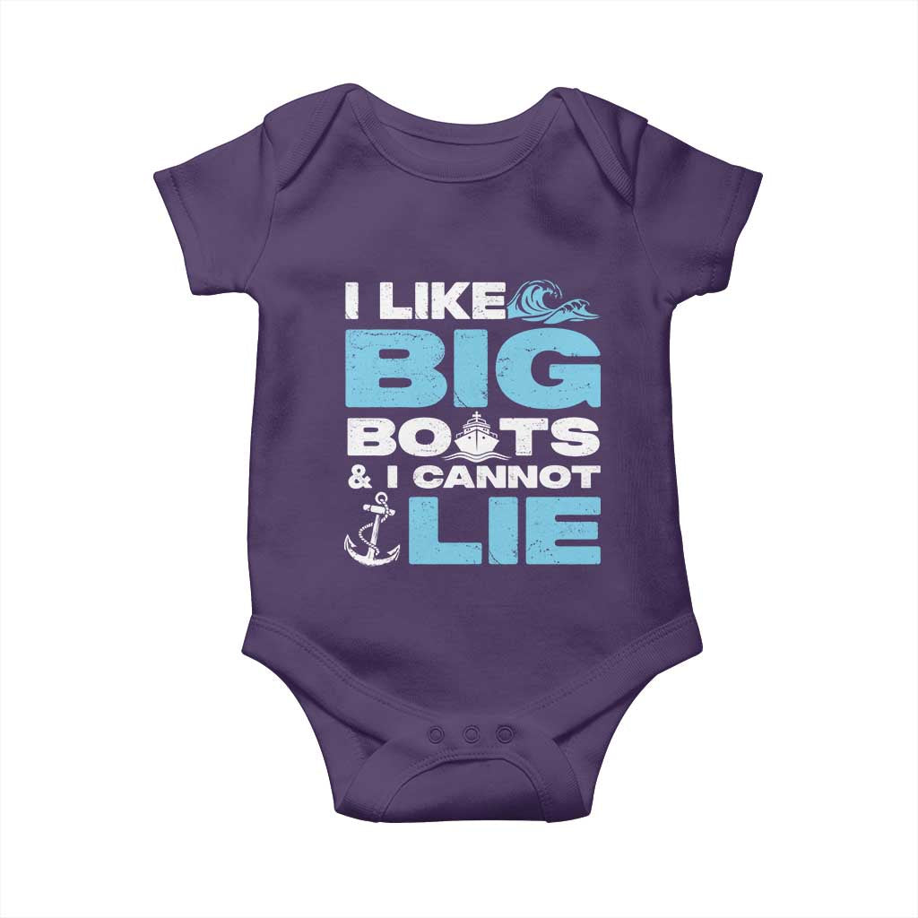 Funny I Like Big Boats and I Cannot Lie Baby Onesie