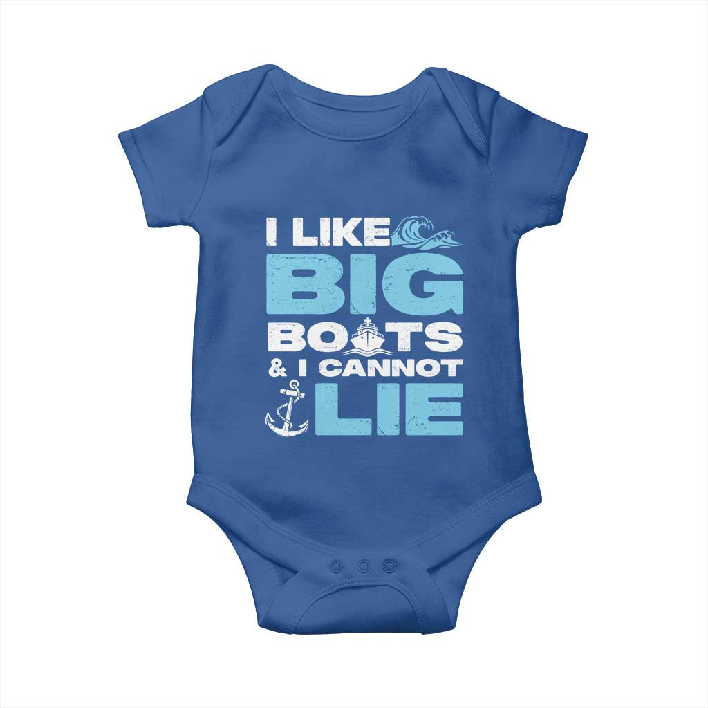 Funny I Like Big Boats and I Cannot Lie Baby Onesie