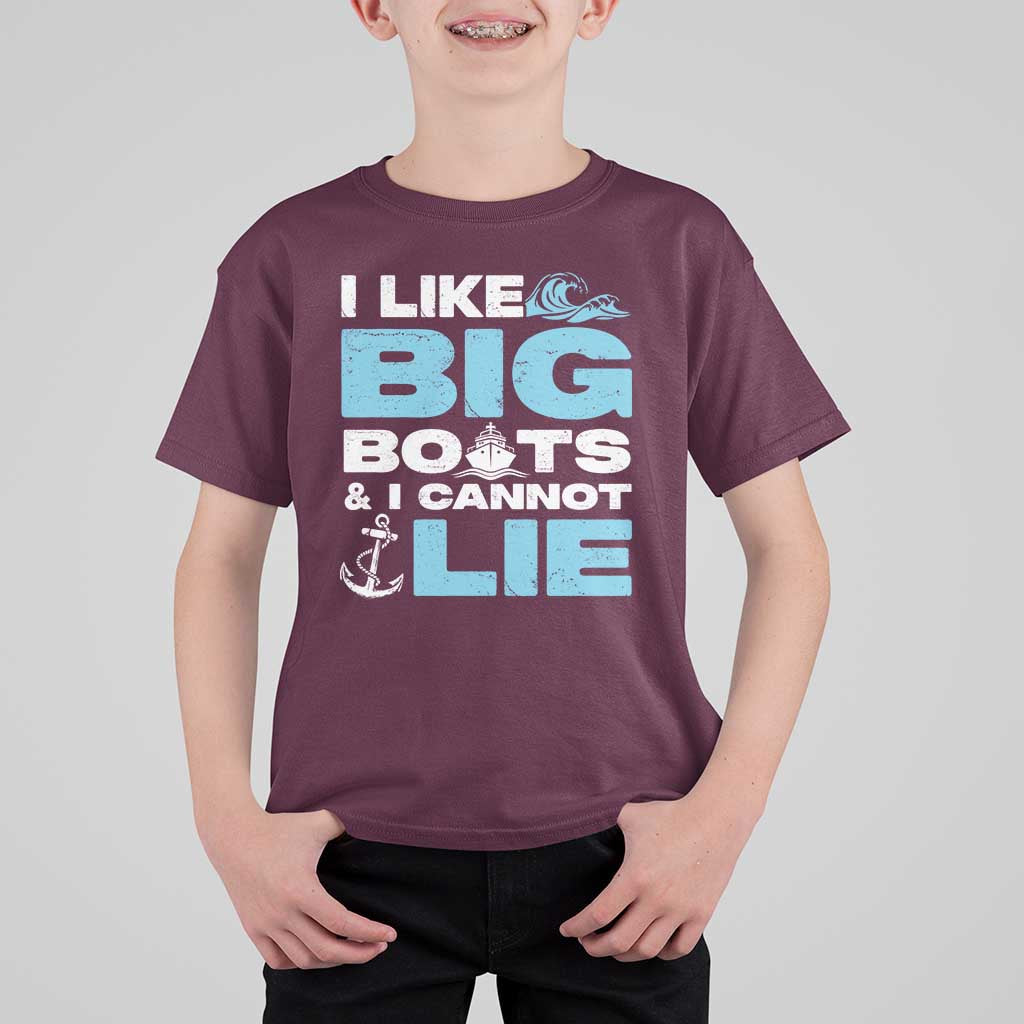 Funny I Like Big Boats and I Cannot Lie T Shirt For Kid
