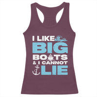 Funny I Like Big Boats and I Cannot Lie Racerback Tank Top
