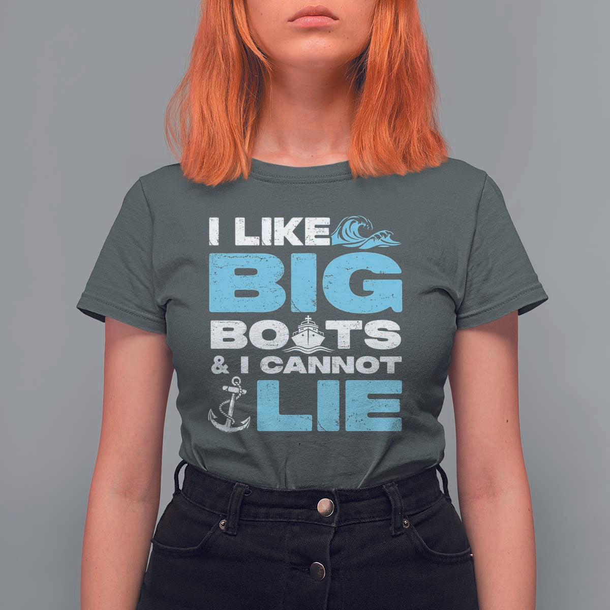 Funny I Like Big Boats and I Cannot Lie T Shirt For Women