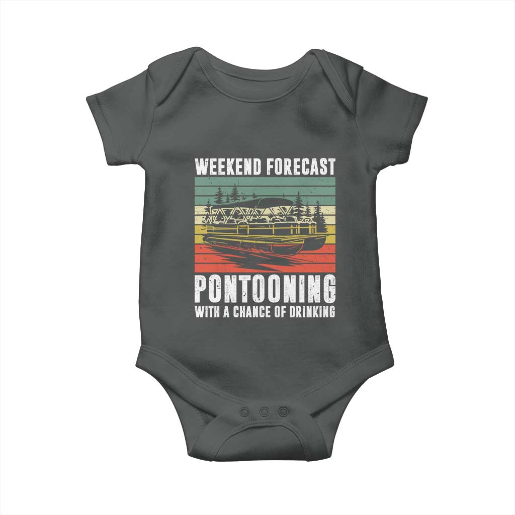 Weekend Forecast Pontooning With A Chance Of Drinking Baby Onesie