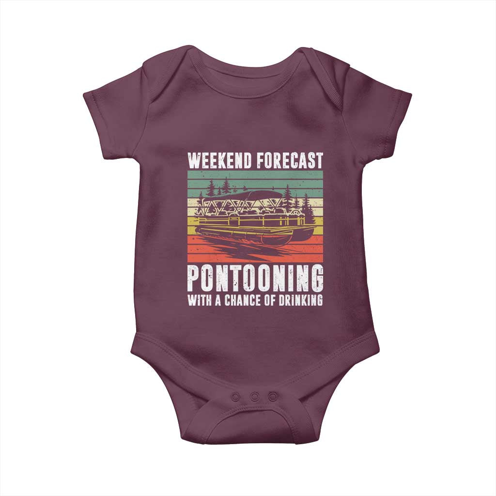 Weekend Forecast Pontooning With A Chance Of Drinking Baby Onesie