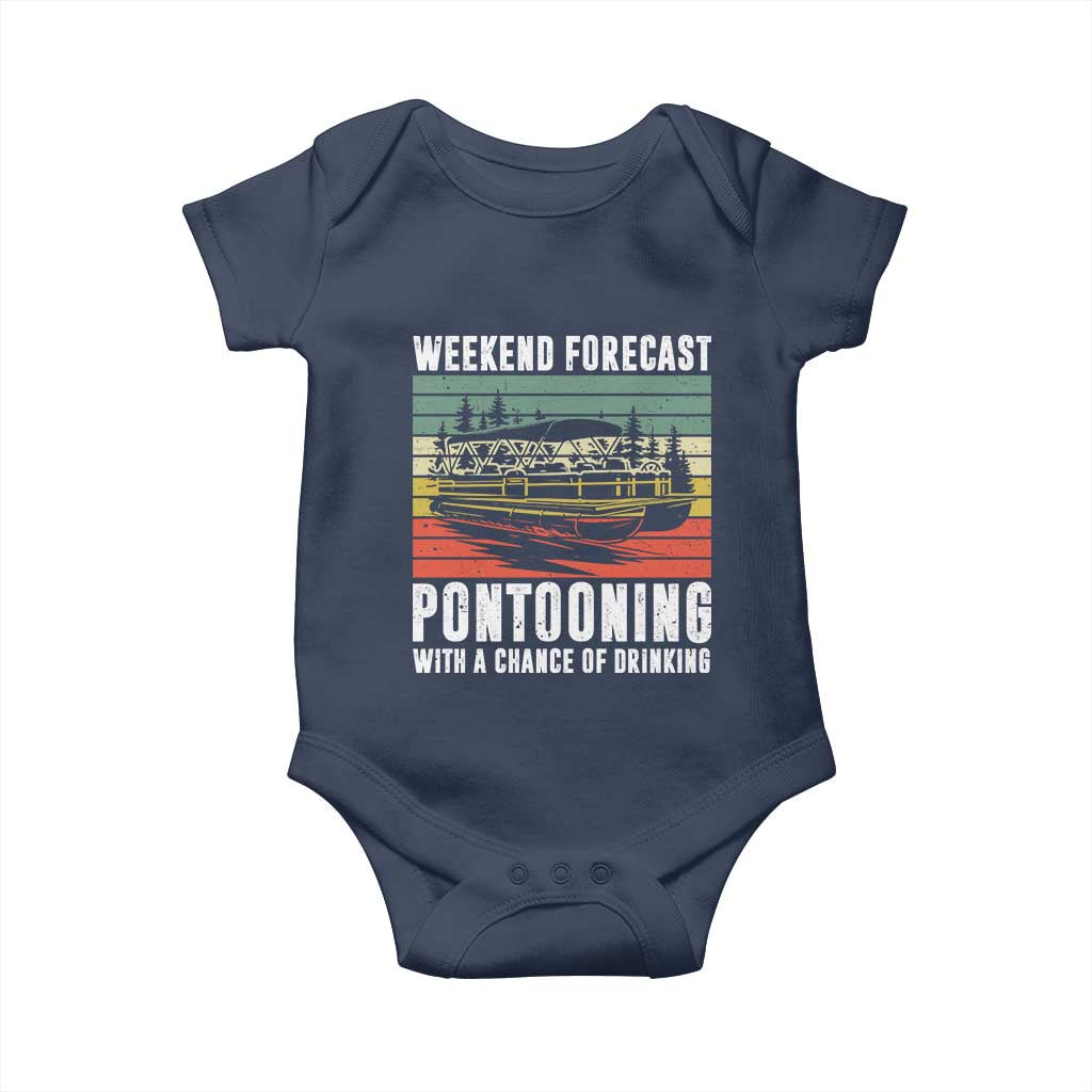 Weekend Forecast Pontooning With A Chance Of Drinking Baby Onesie