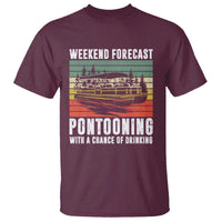 Weekend Forecast Pontooning With A Chance Of Drinking T Shirt