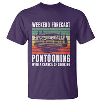 Weekend Forecast Pontooning With A Chance Of Drinking T Shirt