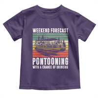 Weekend Forecast Pontooning With A Chance Of Drinking Toddler T Shirt