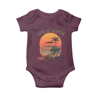 Life Is Better At The Lake Baby Onesie Pontoon Boat