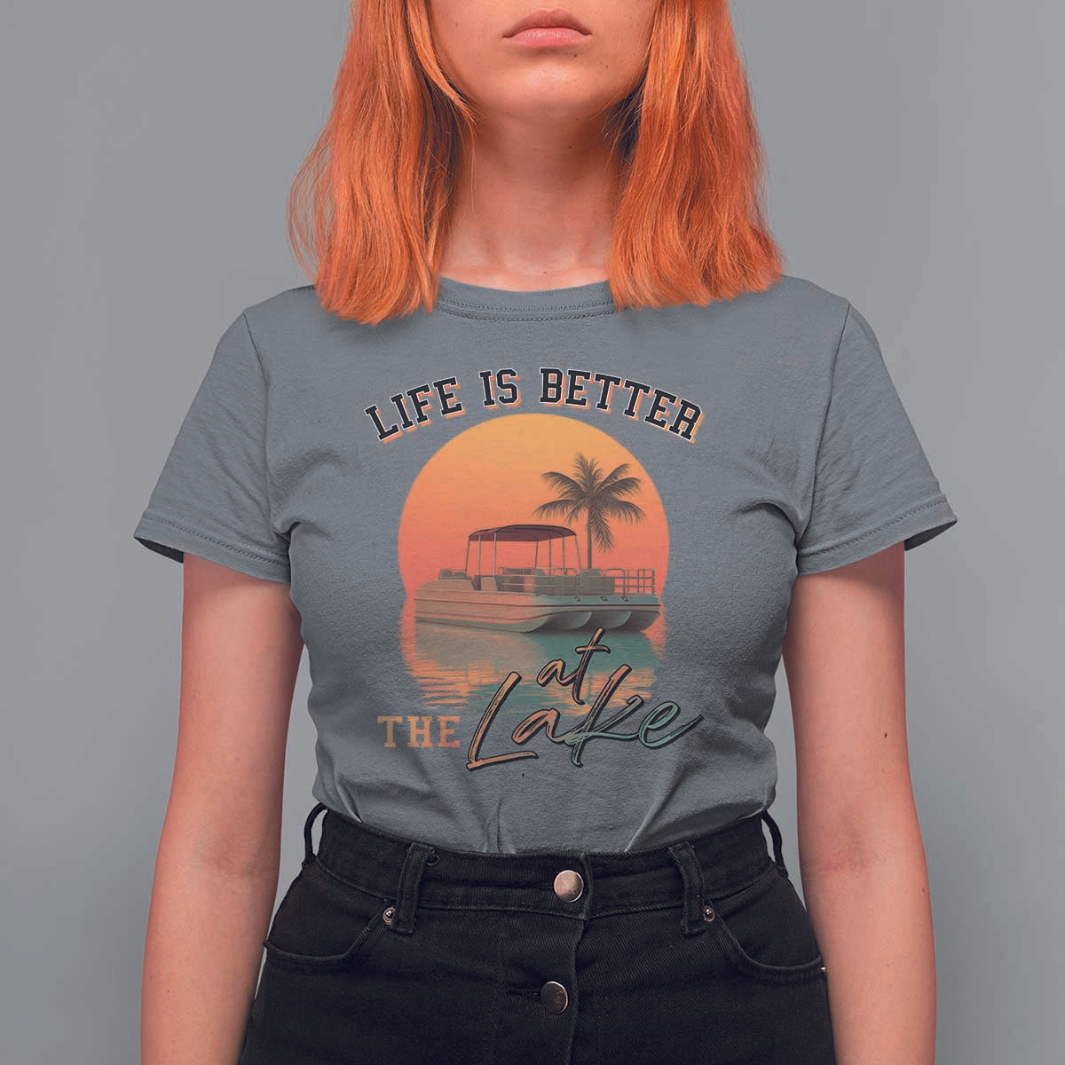 Life Is Better At The Lake T Shirt For Women Pontoon Boat