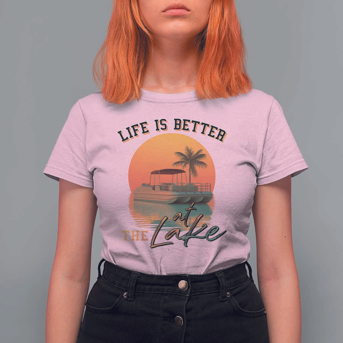 Life Is Better At The Lake T Shirt For Women Pontoon Boat