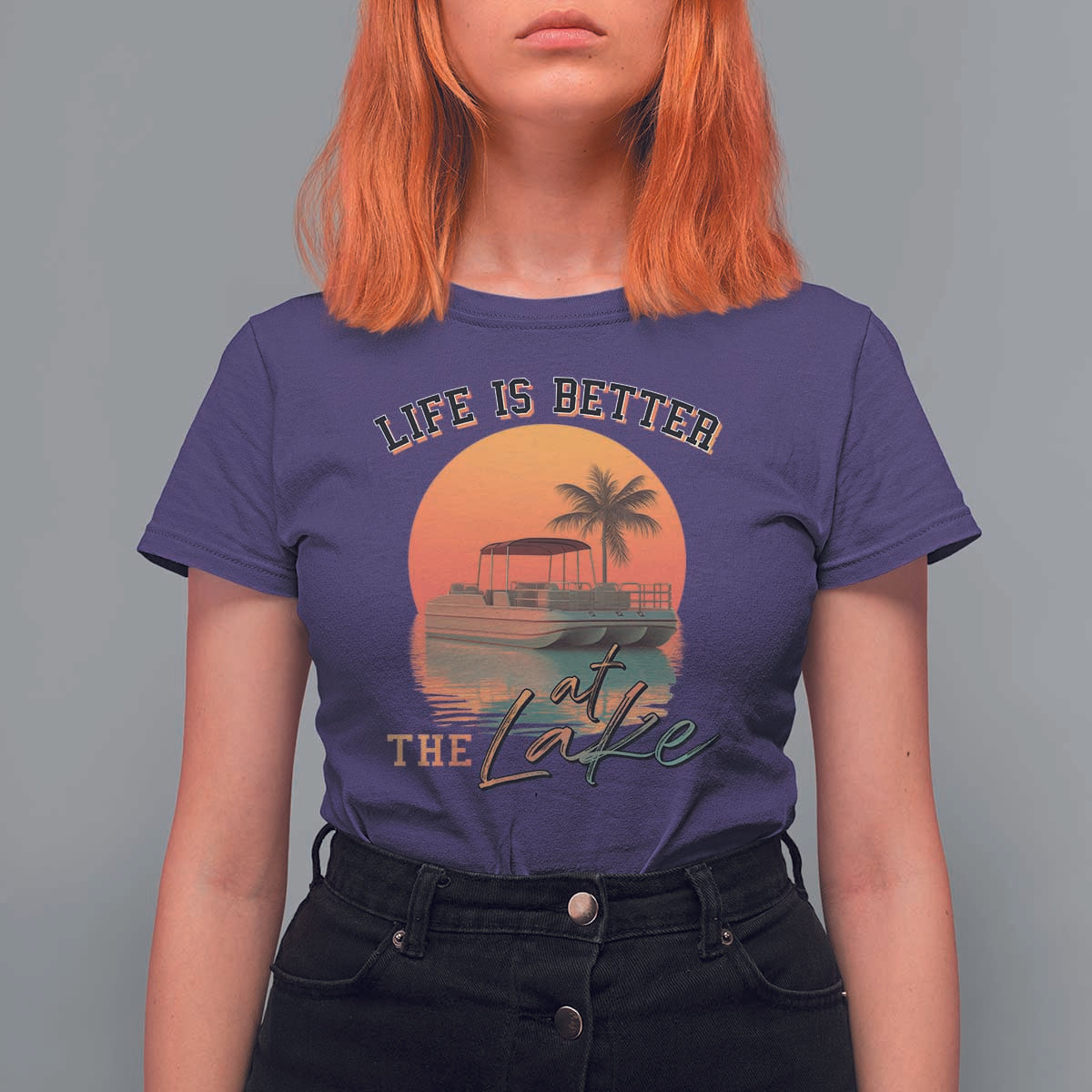 Life Is Better At The Lake T Shirt For Women Pontoon Boat