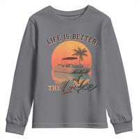 Life Is Better At The Lake Youth Sweatshirt Pontoon Boat