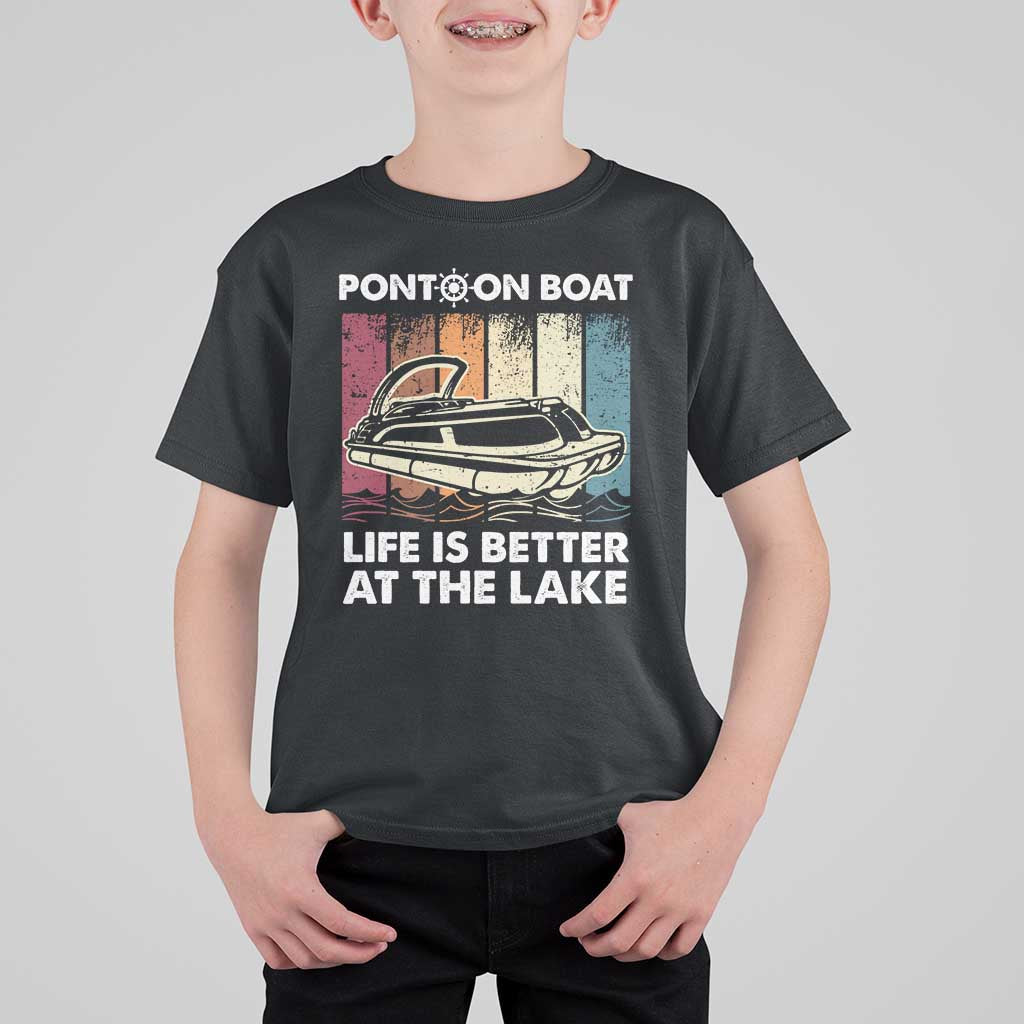 Pontoon Boat T Shirt For Kid Life Is Better At The Lake