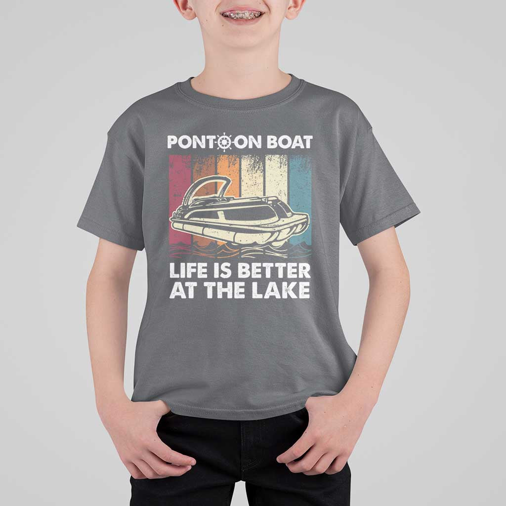 Pontoon Boat T Shirt For Kid Life Is Better At The Lake