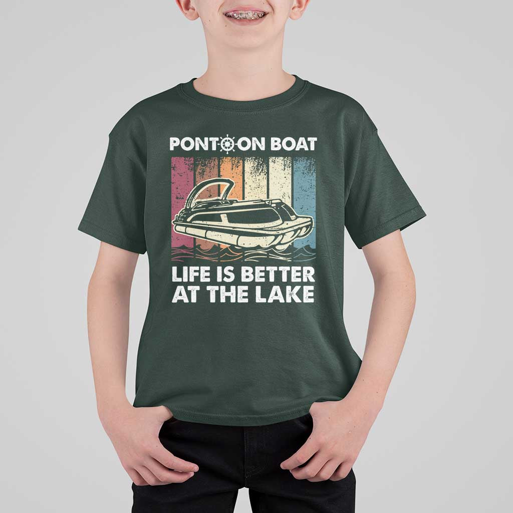 Pontoon Boat T Shirt For Kid Life Is Better At The Lake