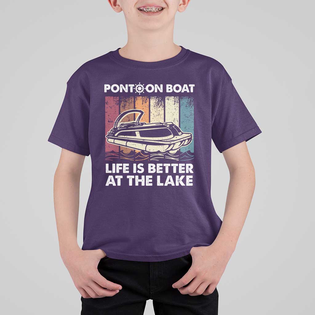 Pontoon Boat T Shirt For Kid Life Is Better At The Lake