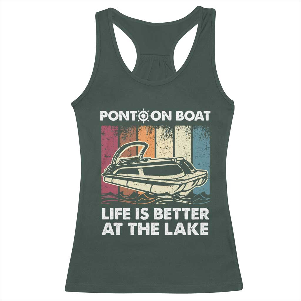 Pontoon Boat Racerback Tank Top Life Is Better At The Lake