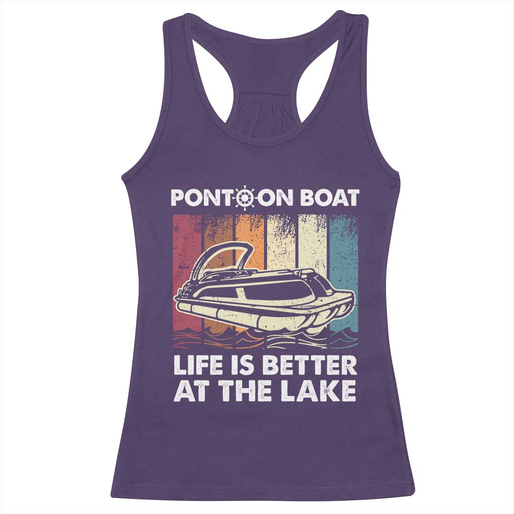 Pontoon Boat Racerback Tank Top Life Is Better At The Lake