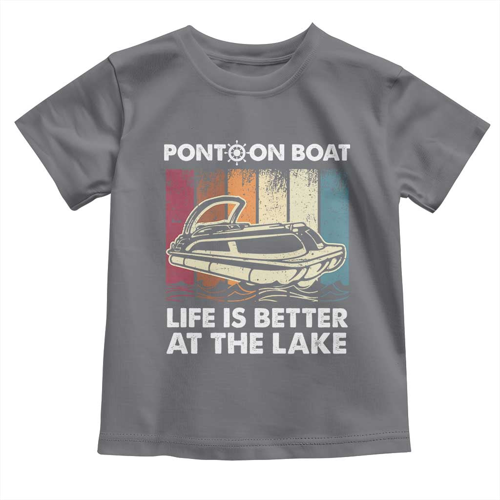 Pontoon Boat Toddler T Shirt Life Is Better At The Lake