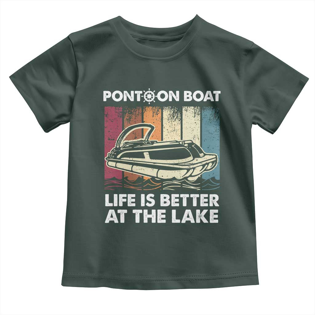 Pontoon Boat Toddler T Shirt Life Is Better At The Lake