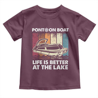 Pontoon Boat Toddler T Shirt Life Is Better At The Lake