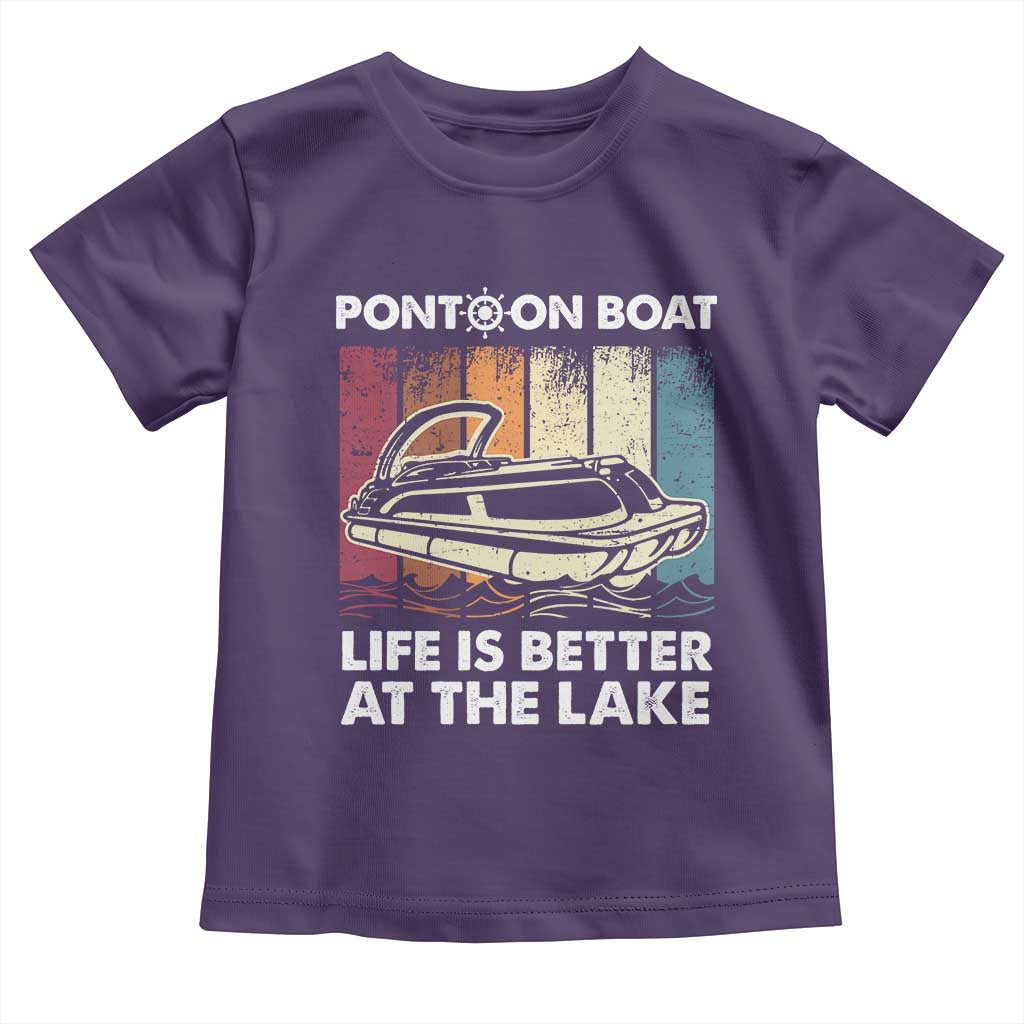 Pontoon Boat Toddler T Shirt Life Is Better At The Lake